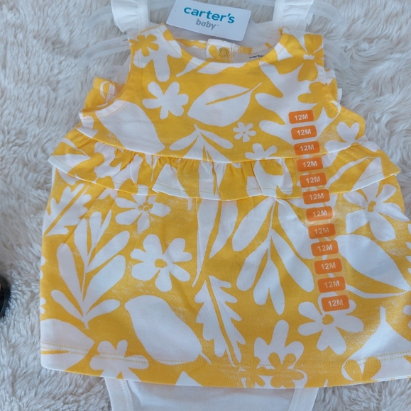 New. Carter's 3-Piece Floral Little Short Set - Picture 5 of 8